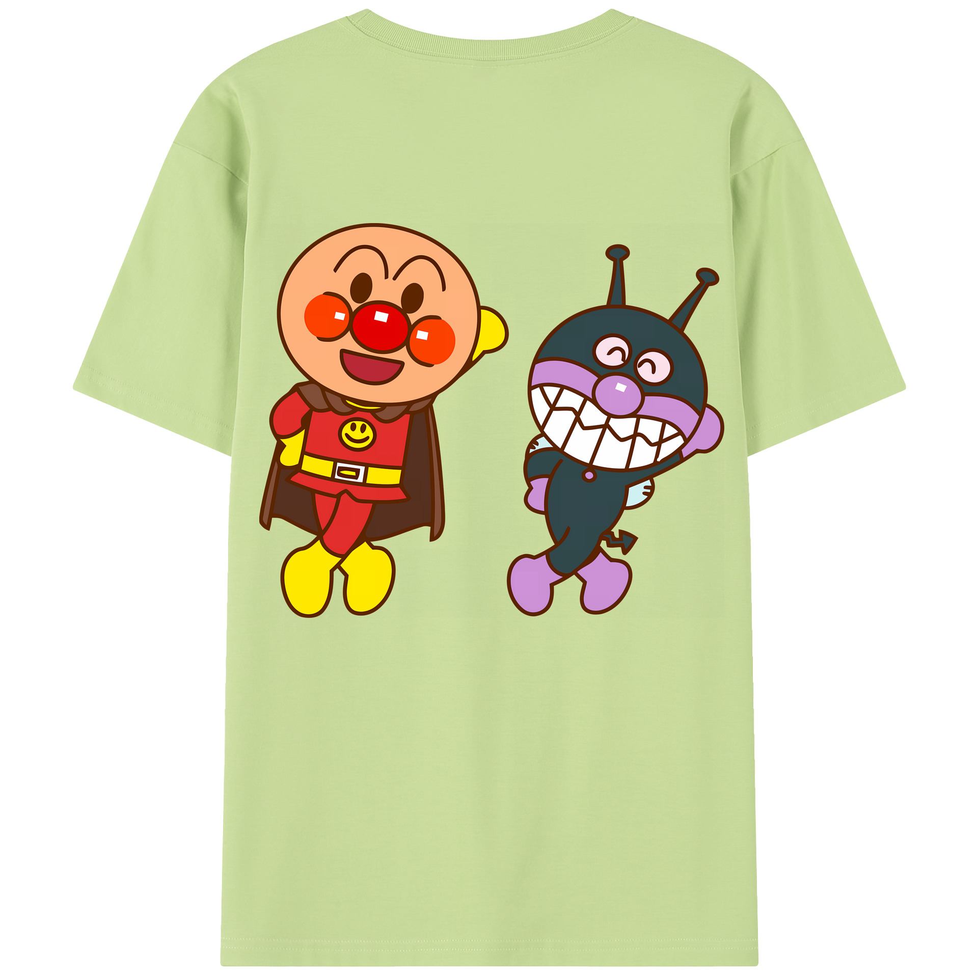 （画像用） アンパンマン Anpanman 綿100％半袖Tシャツ（背面プリント）